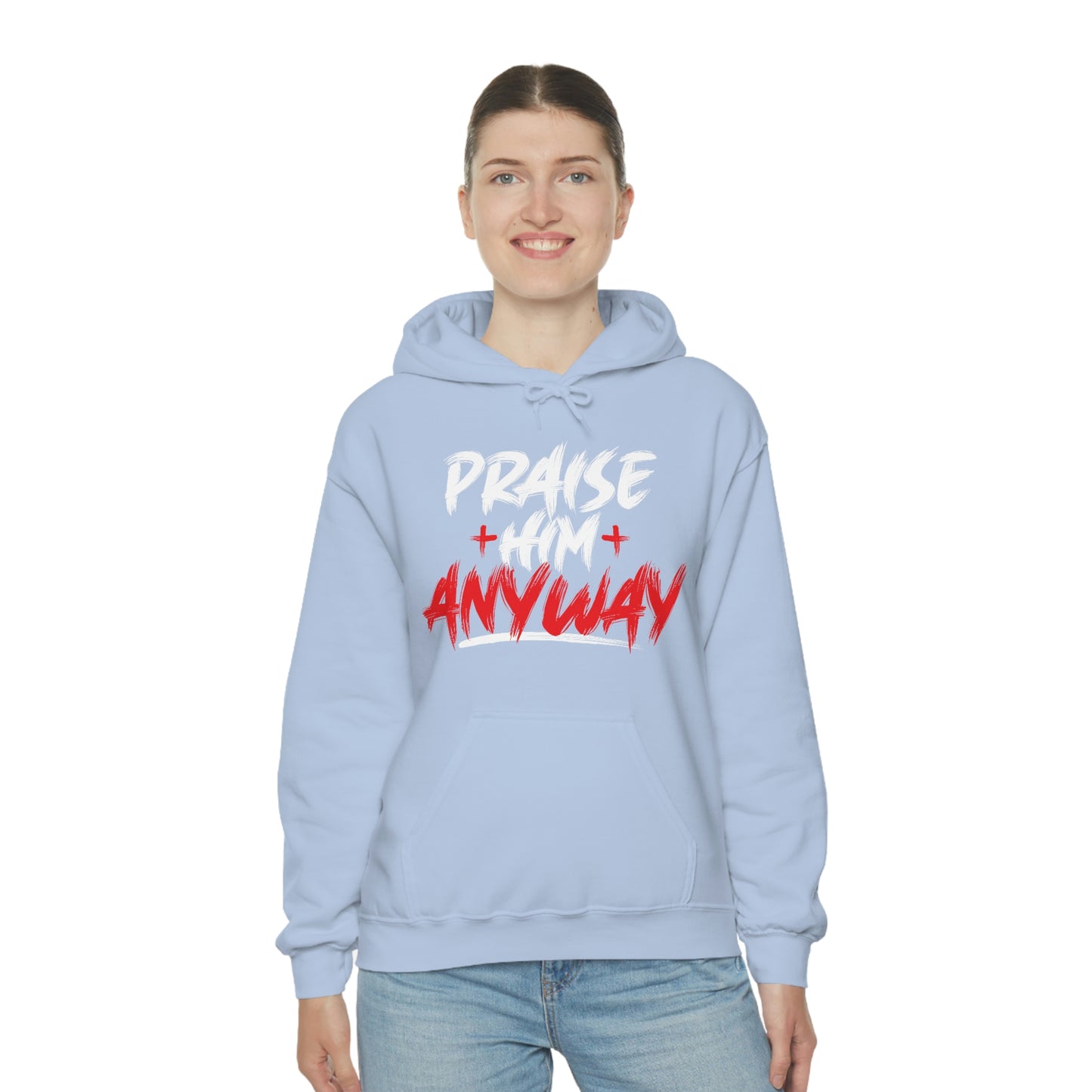 JSMITH "PRAISE HIM ANYWAY" Unisex Heavy Blend™ Hooded Sweatshirt